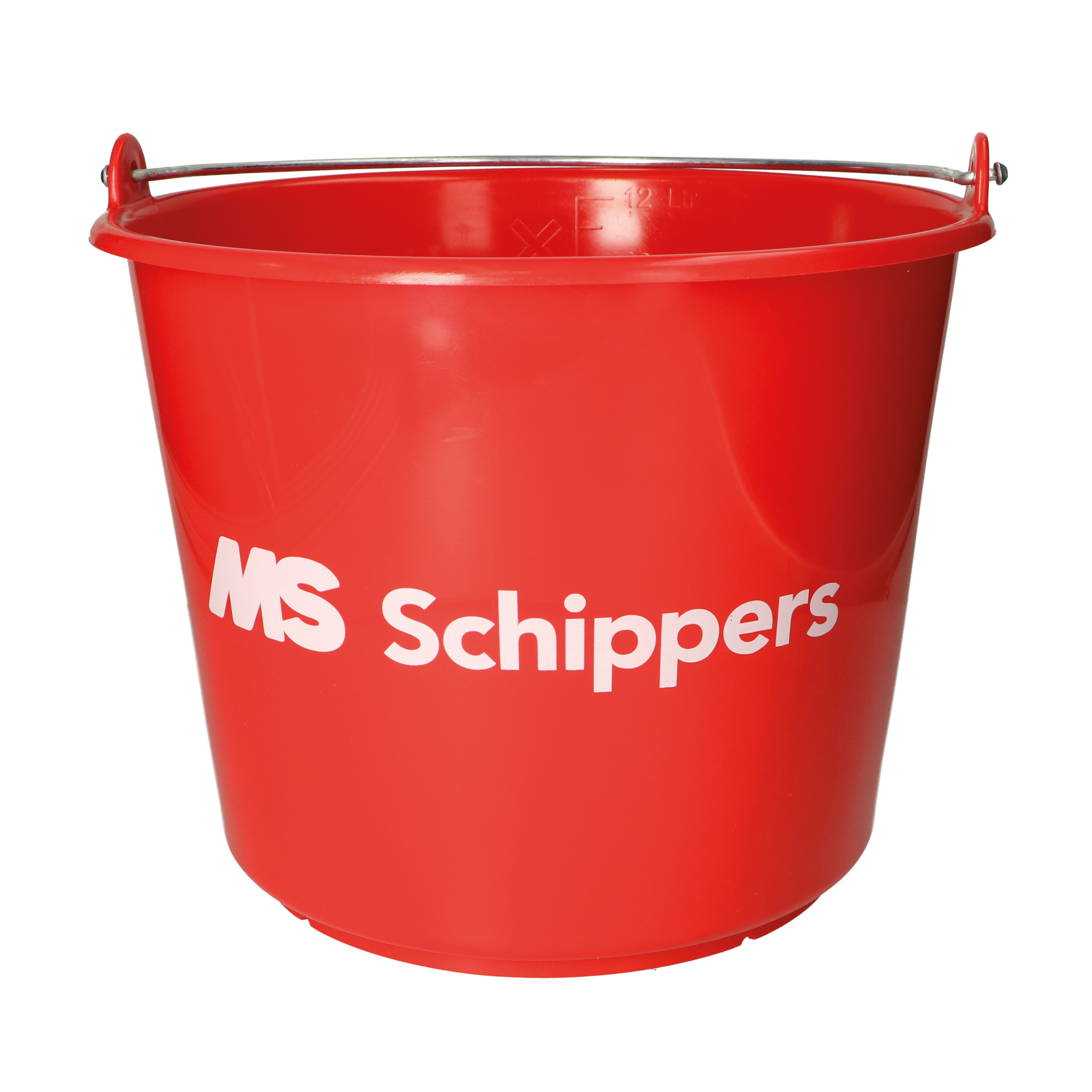 MS Kunststoffeimer mit Henkel, rot, 12 l