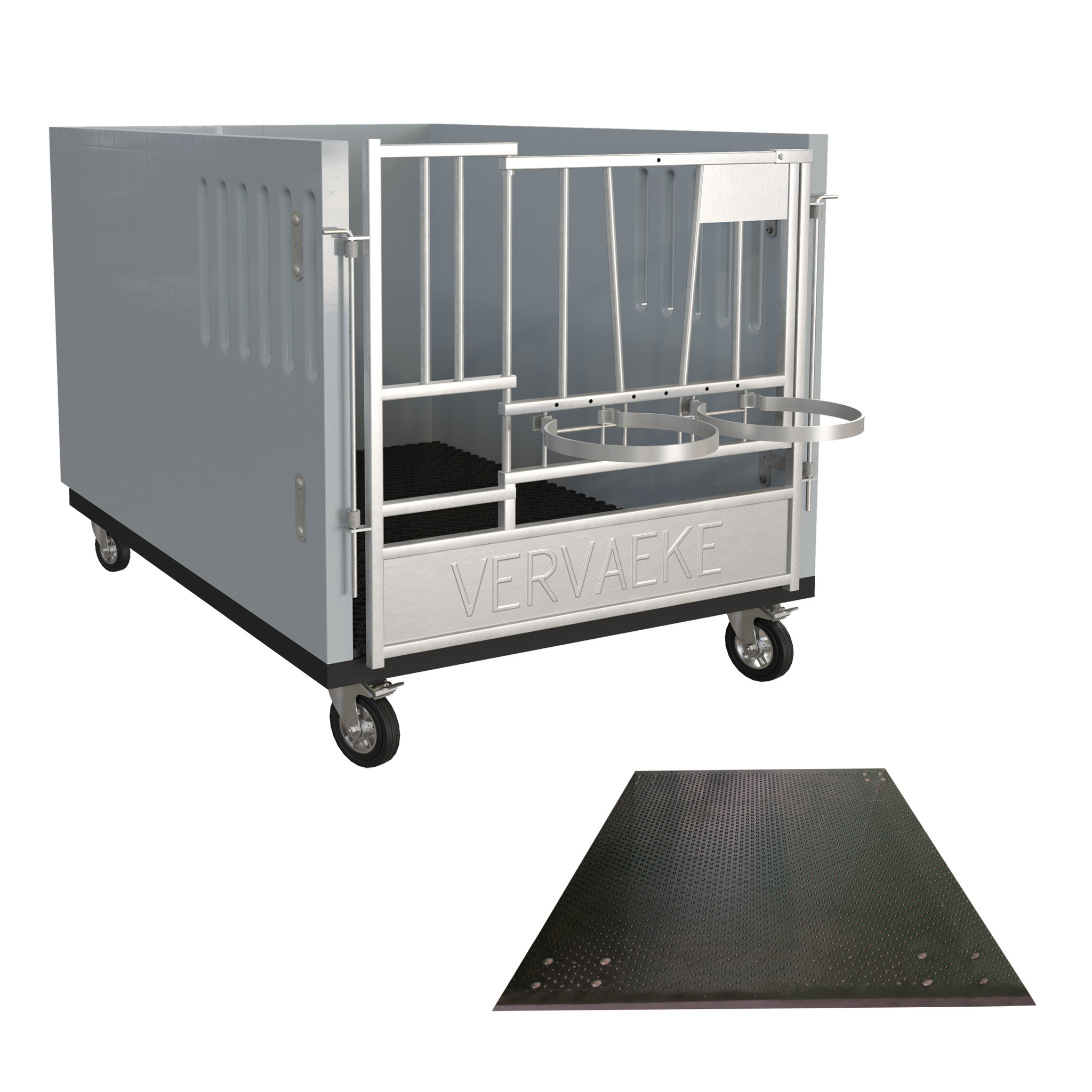 Vervaeke Mobibox XL + studded floor, single - Calf boxes