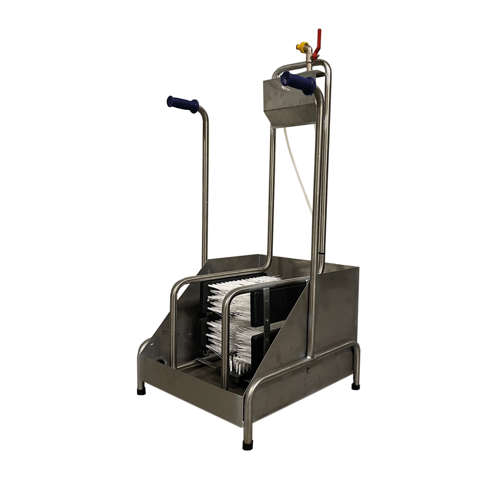 Boot cleaner + collection tray st. steel - Hygiene lock