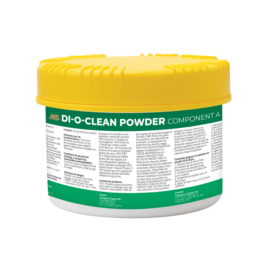 Di-O-Clean Powder 25 L, composant A 321 g - Potabilisation de l'eau ...
