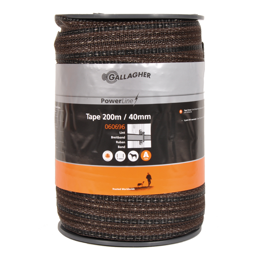Gallagher PowerLine schriklint 40mm terra, 200m