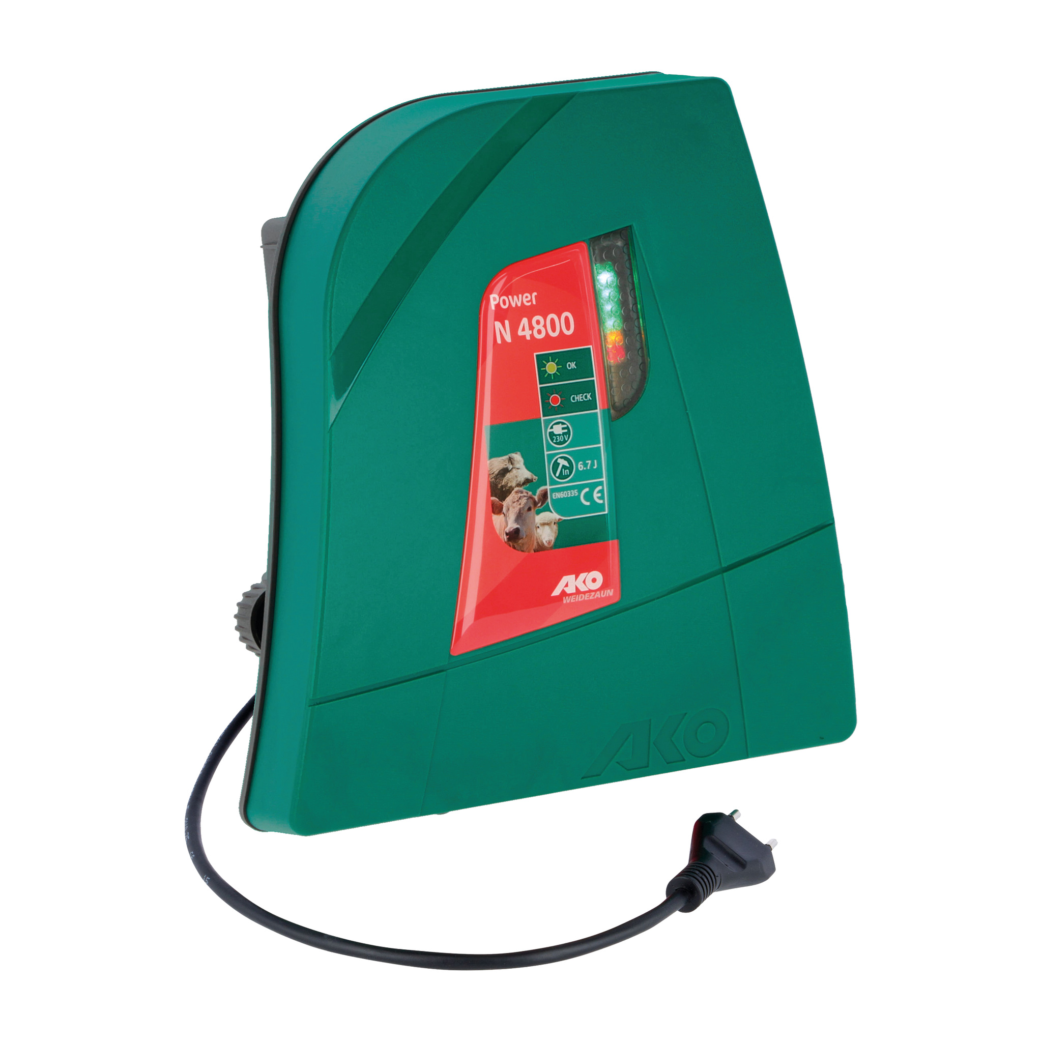 AKO Power Profi N 5000 Weidezaungerät – 230V, 7 J, 10.000 V, Für Zäune Bis 45 Km, Made In Germany
