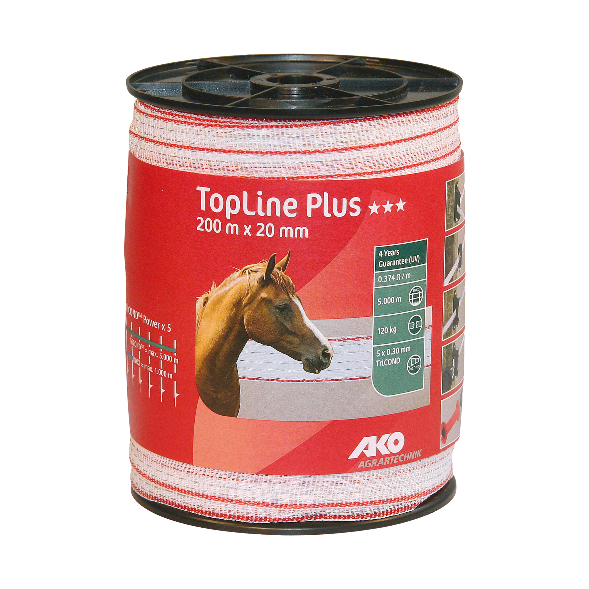 AKO Schriklint TopLine Plus 20 mm wit, 200 m