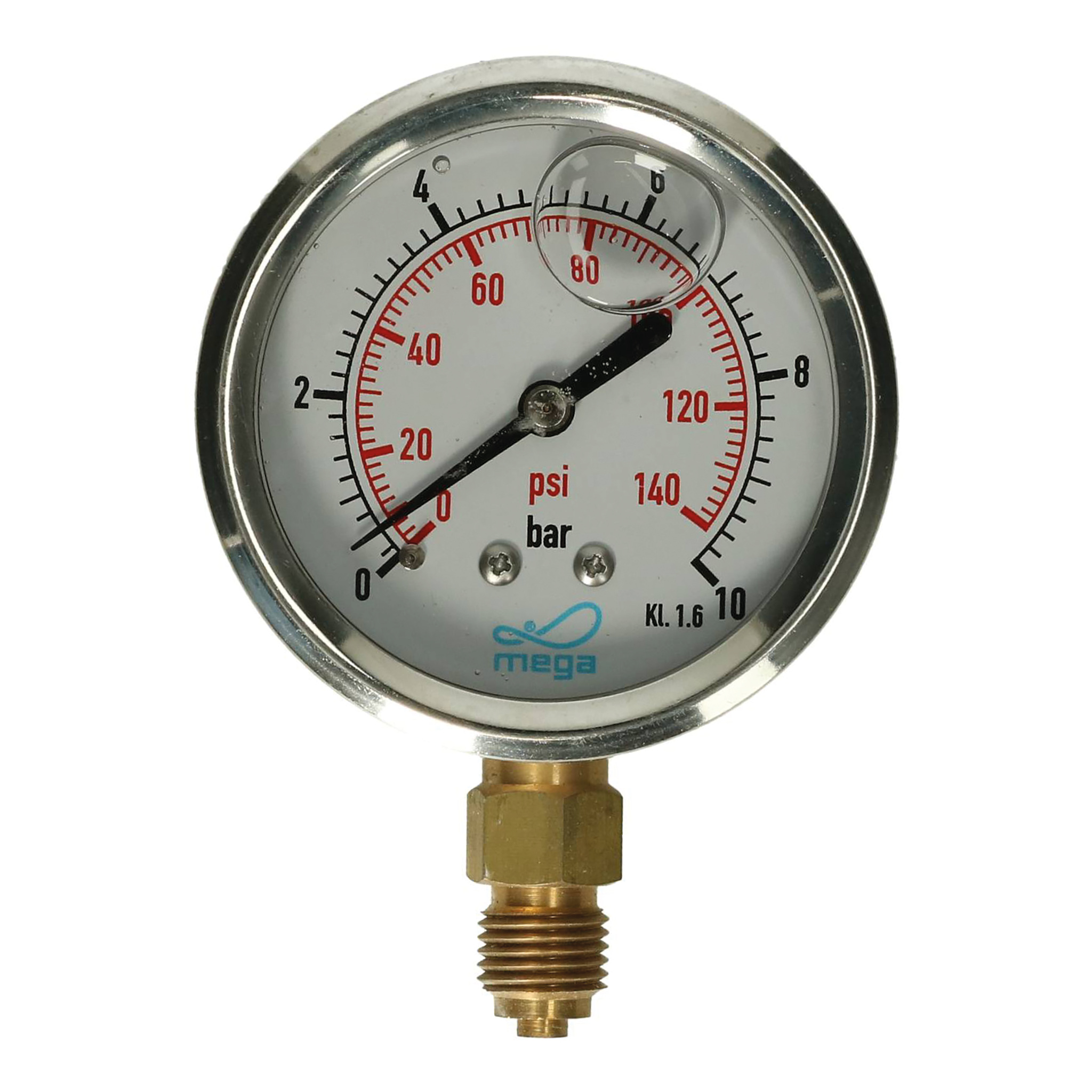 Manometer gly. gev, 0-10 bar, ¼
