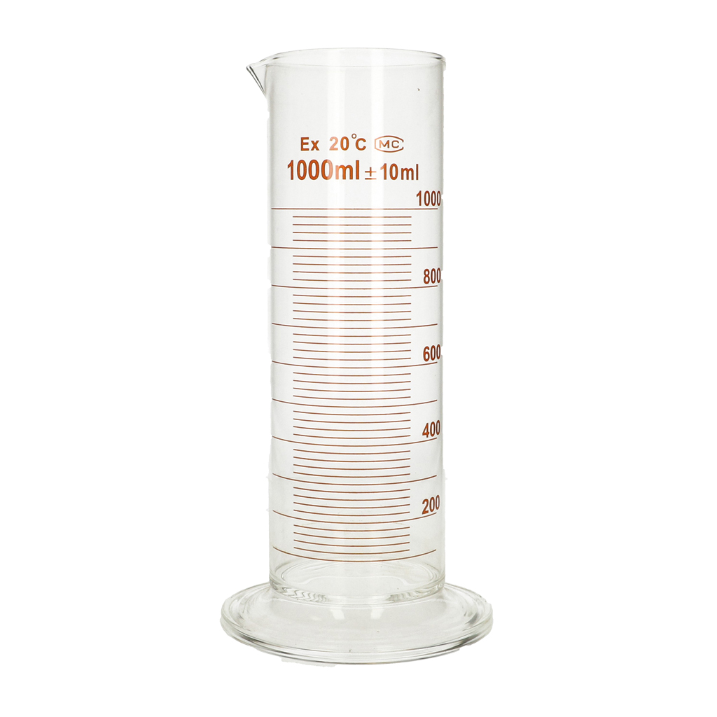 Éprouvette graduée forme haute en PP - 1000 ml - Bürkle Éprouvette graduée forme haute en PP - 1000 ml - Bürkle
